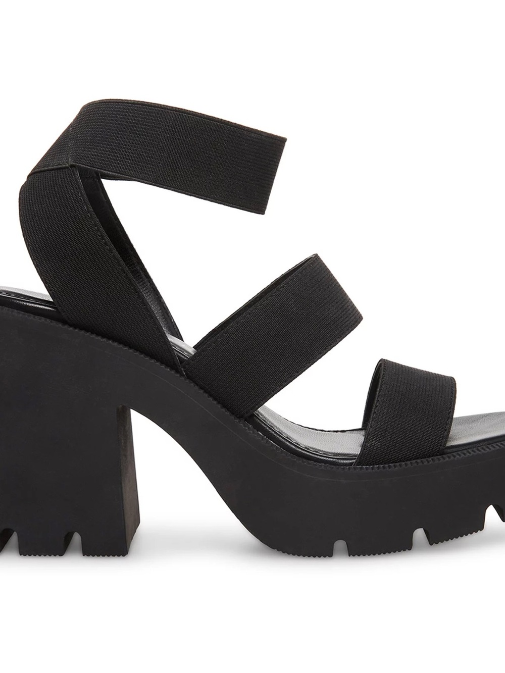 Madden Girl Temple  Black Chunky Platform Sandals 7M BRAND NEW NEVER WORN